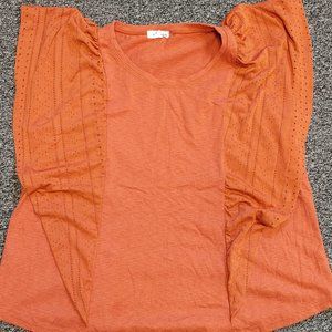 EYESHADOW Flowy Sleeve Tee- Size L